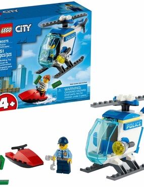 LEGO Police Helicopter Set - Blue, White & Red